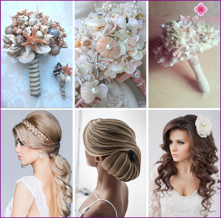 Accessories for the marine image of the bride