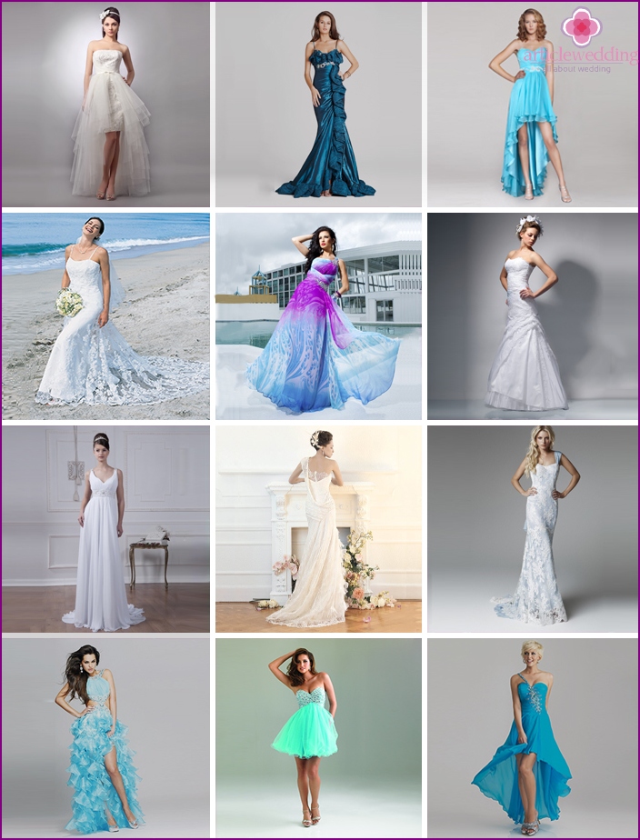 New dresses for brides in a marine style
