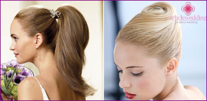 Smooth wedding hairstyle