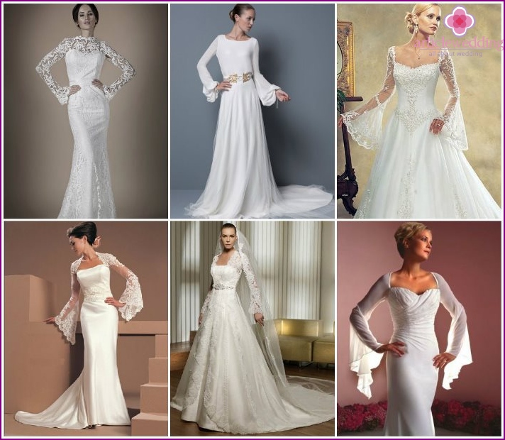 Wedding styles with flared sleeves