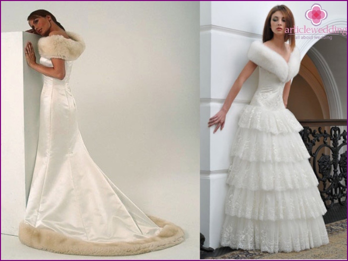 Hepburn Wedding Retro Outfit with Fur Boa