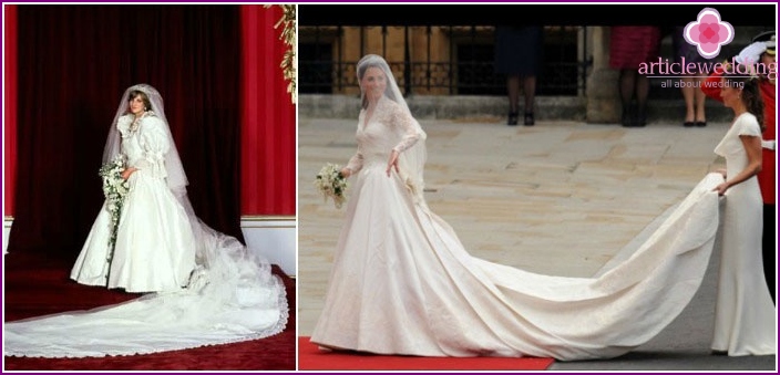 Famous wedding dresses with trains