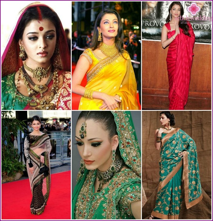 Images of brides in festive sarees
