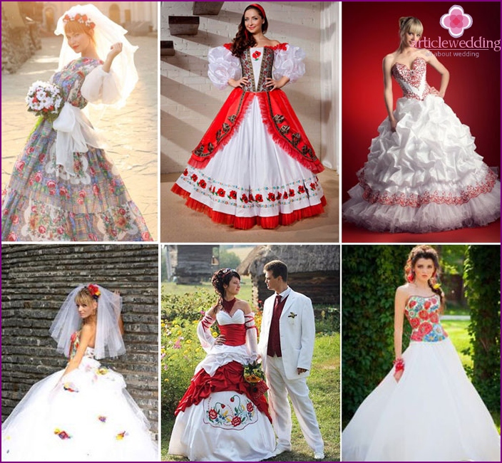النمط الروسي في فستان العروس