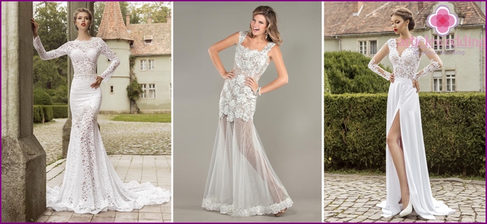 Clothing options for brides with lace