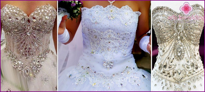 Wedding dresses and Swarovski stones