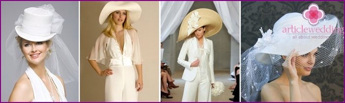 Hat - a beautiful accessory for a wedding suit