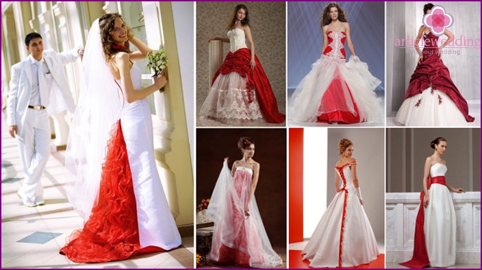 Red and White Wedding Outfit