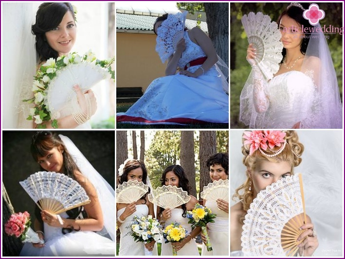 Wedding photos with fans