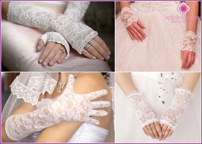 Lace gloves for the wedding