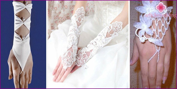 Fingerless Wedding Gloves - Mittens