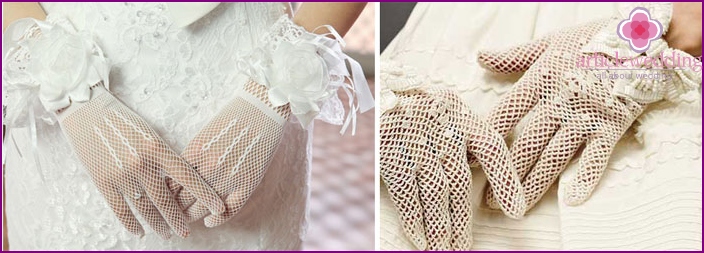 Openwork gloves - a delicate decoration for the bride