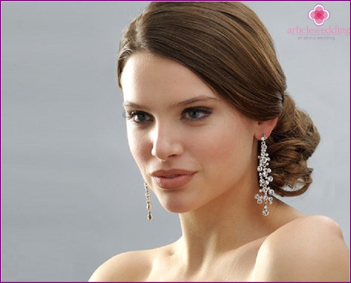 Options de boucles d'oreilles de mariage