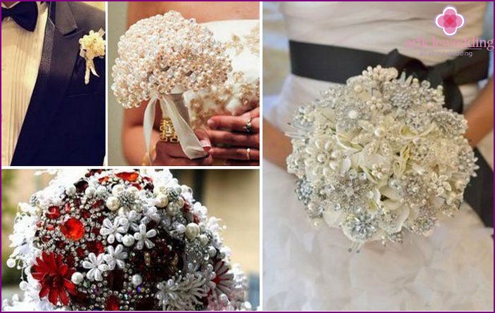 Bouquet da sposa con perline