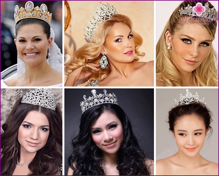 มงกุฎ tiaras สำหรับเจ้าสาว