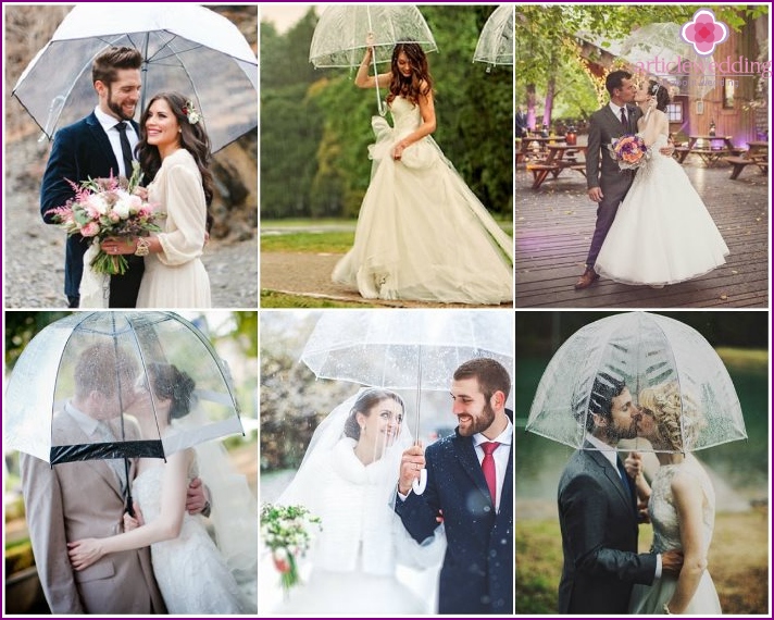 Transparent väderbeständigt bröllopsparaply