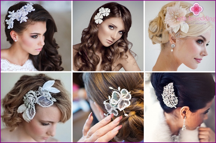 Hairpins for the wedding as jewelry