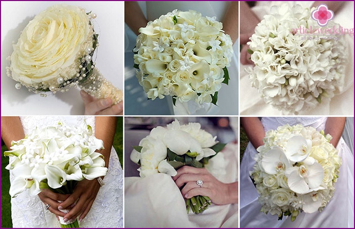 White flowers at a wedding