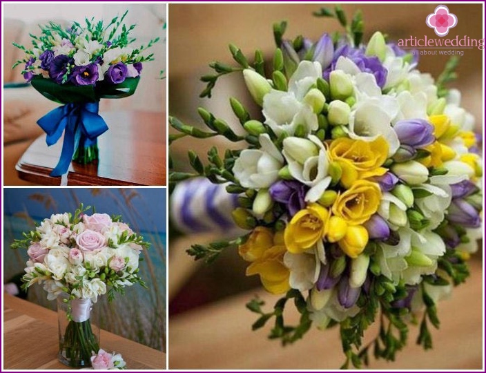 Arrangement pour un mariage avec des fleurs aristocratiques