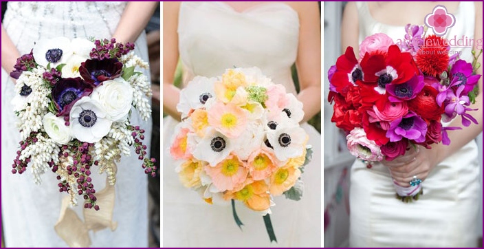 Bright floral accessory for the bride and groom