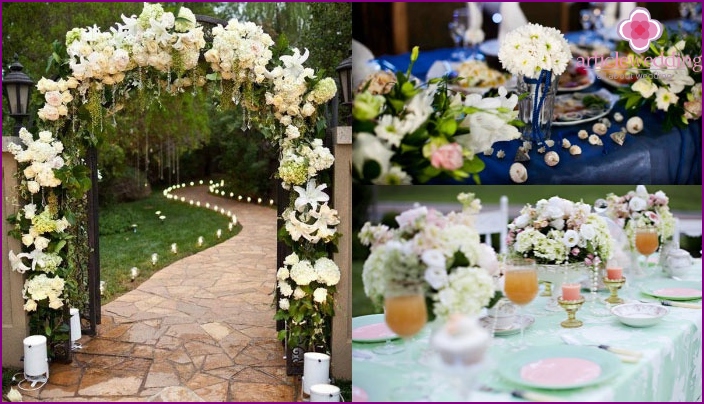 Lisianthus nella decorazione di nozze