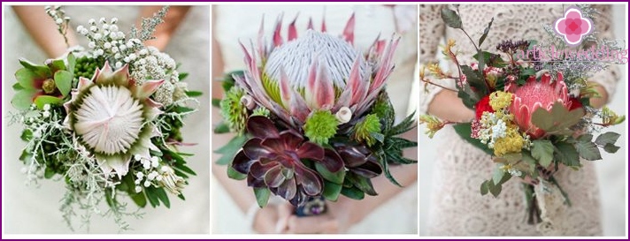 Wedding flower arrangement for the bride