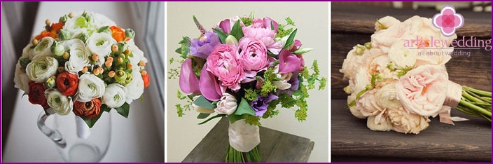 Flower arrangement for the bride