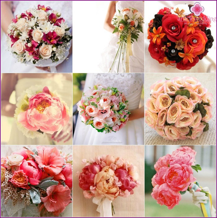 Pale pink flowers for the bride: a combination with a bouquet
