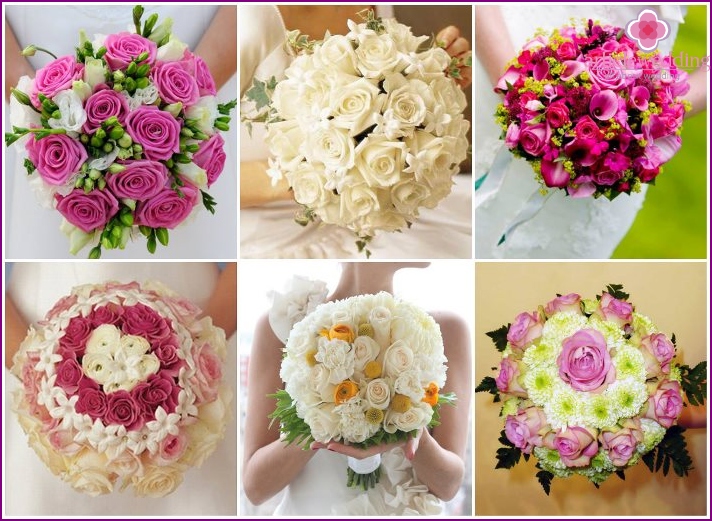 Flower arrangements for the bride