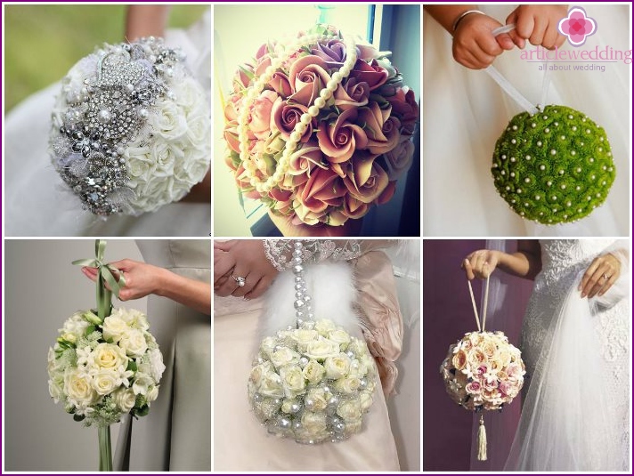 Boule de fleurs pour la mariée