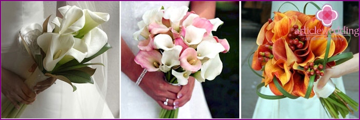 Callas for the bride's bouquet