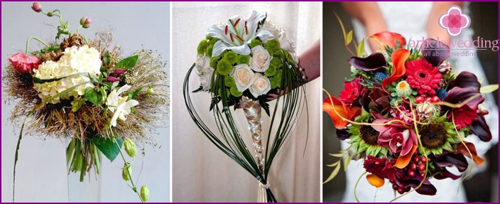 Bouquet de mariée créatif