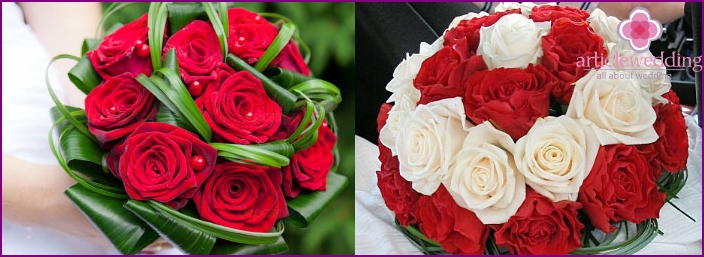 Bryllupsbukett med roser