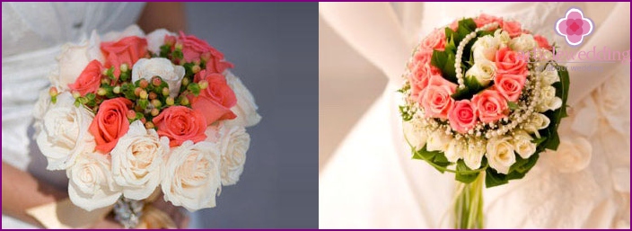 Biedermeier-shaped wedding flowers