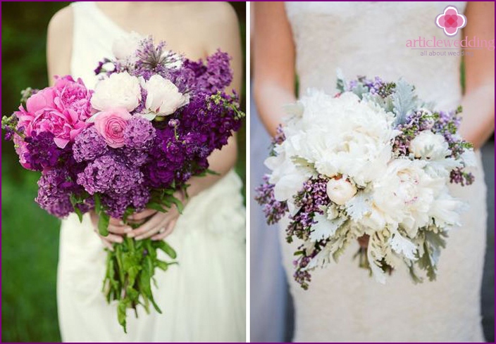 La signification du lilas dans un bouquet de mariée