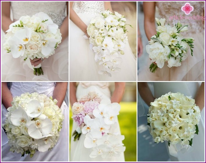 Arrangement mit Rosen und Orchideen