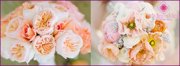 Bouquet de mariée de pivoines