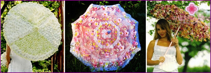 Flower umbrella for the bride