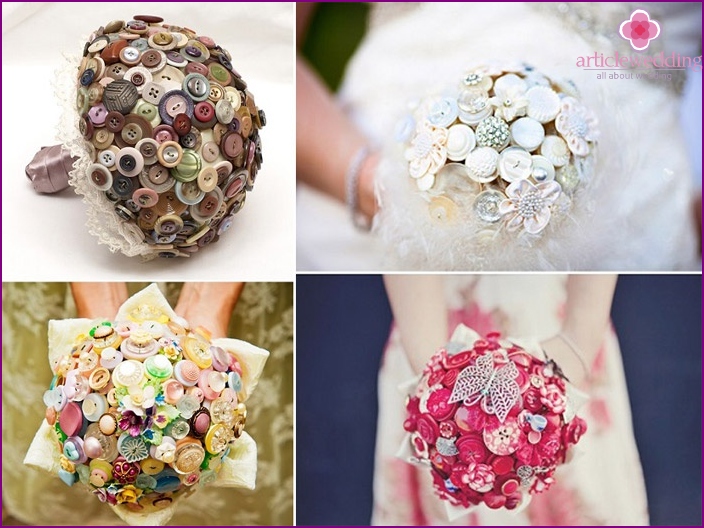 Original bouquets for creative brides