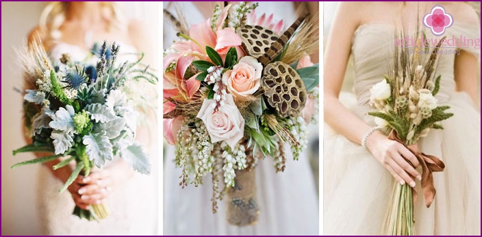 Spikelet wedding bouquets