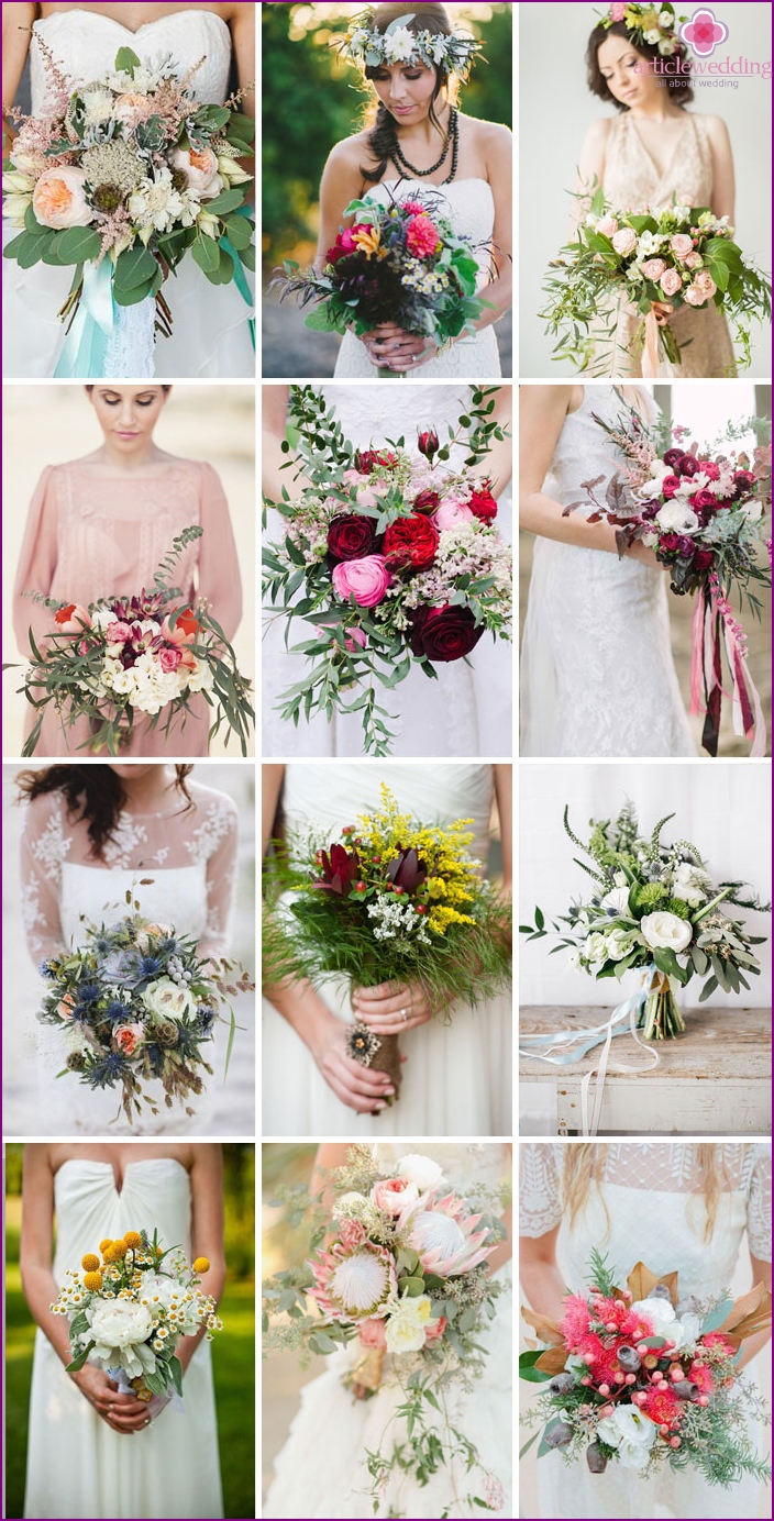 Disheveled Wedding Bouquets