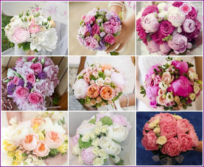 Wedding bouquets with roses