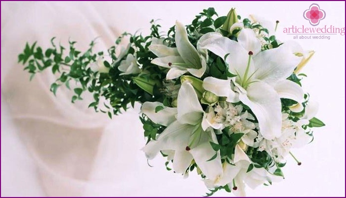 White composition for the bride