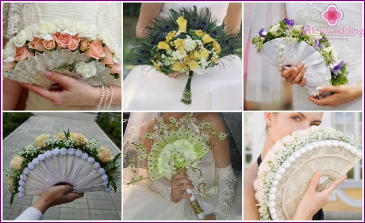 Accessori da sposa a forma di ventaglio