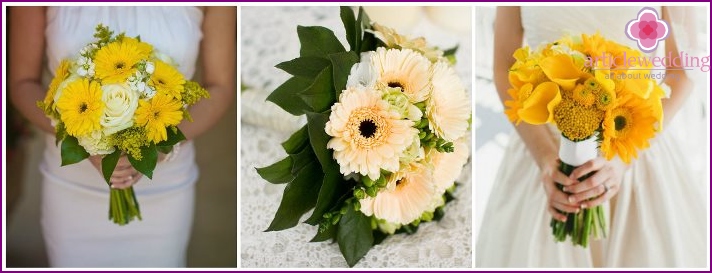 Accessoire de fleur de mariée Gerbera