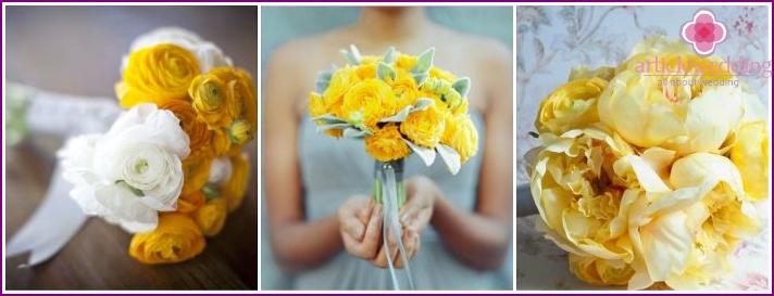 Delikat ranunculus for en blomster bryllupsordning