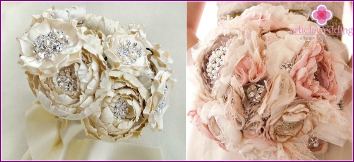 Fabric accessory with beautiful brooches