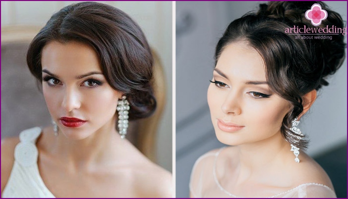 Wedding makeup for fair-skinned brunettes