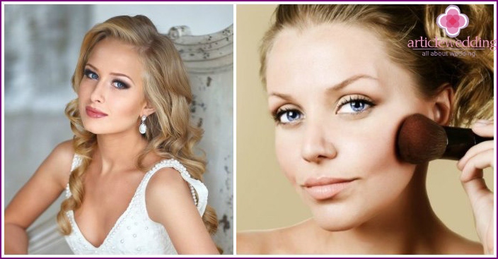 Choisir des blondes pour le maquillage de mariage pour les filles blondes