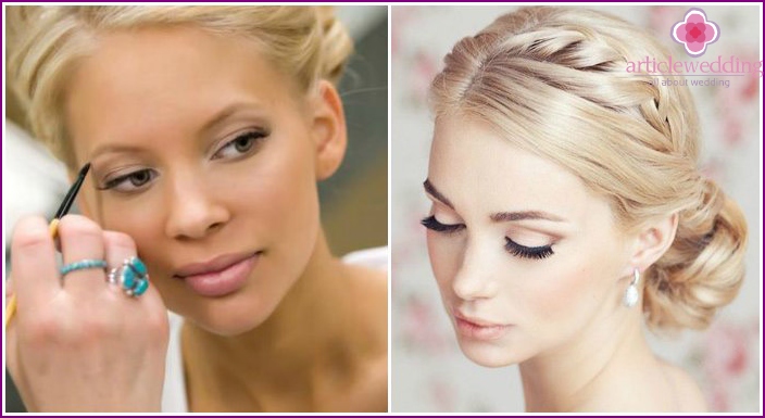 Les règles du maquillage des yeux de mariage pour les blondes